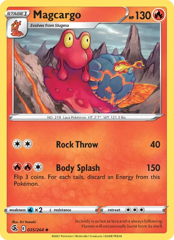 Magcargo 35/264 Fusion Strike Pokémon Karte