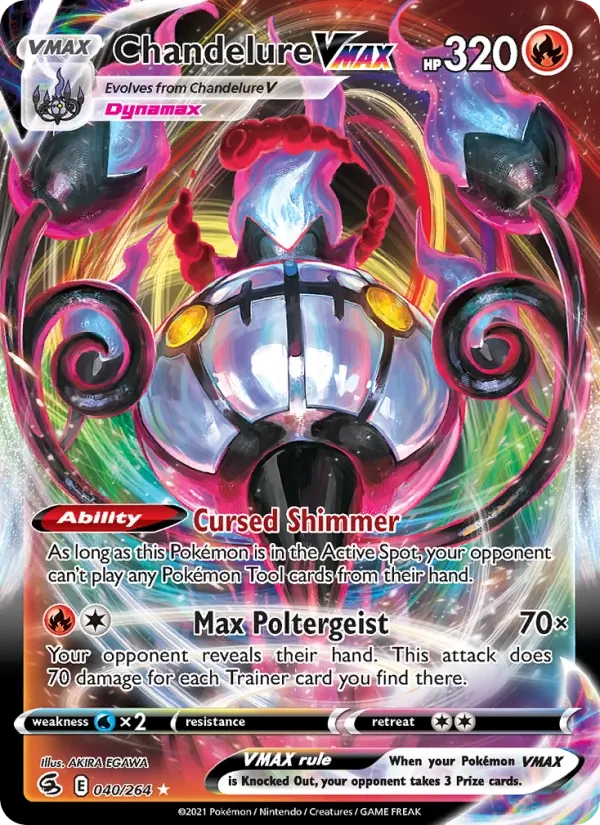 Chandelure VMAX 40/264 Fusion Strike Pokémon card