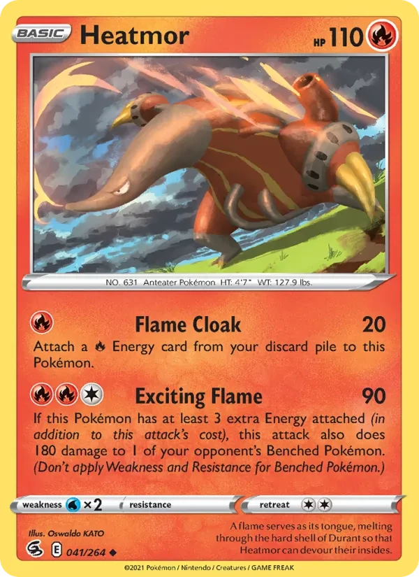 Heatmor 41/264 Fusion Strike Pokémon card