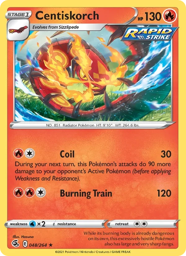 Carta Pokémon Centiskorch 48/264 Fusion Strike