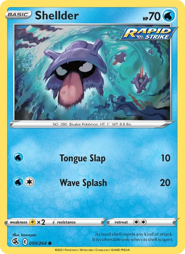 Shellder 50/264 Fusion Strike Pokémon card