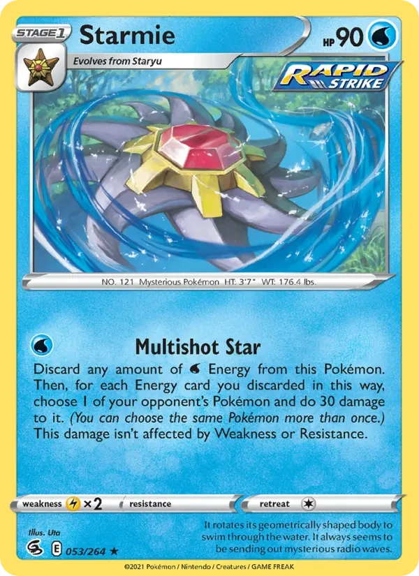 Starmie 53/264 Fusion Strike Pokémon card