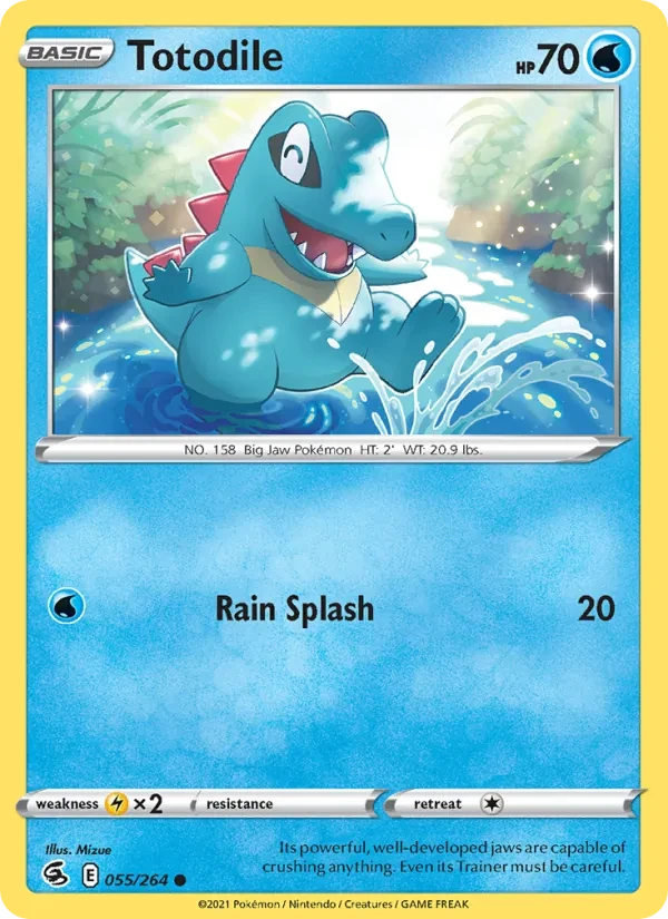 Totodile 55/264 Fusion Strike Pokémon card