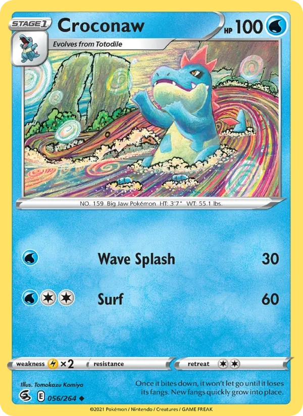 Croconaw 56/264 Fusion Strike Pokémon Karte