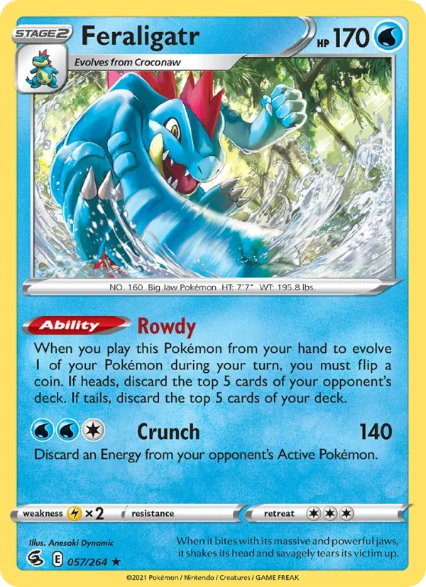 Feraligatr 57/264 Fusion Strike Pokémon card