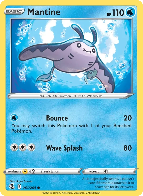 Mantine 61/264 Fusion Strike Pokémon card