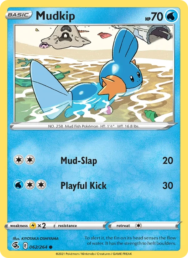 Mudkip 62/264 Fusion Strike Pokémon card