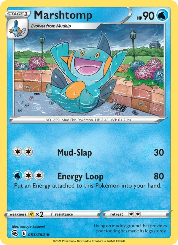 Marshtomp 63/264 Fusion Strike Pokémon card