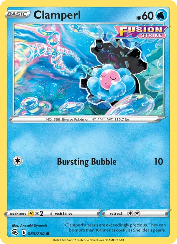 Clamperl 65/264 Fusion Strike Pokémon card