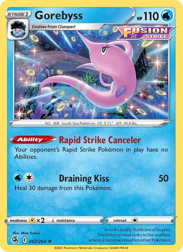 Gorebyss 67/264 Fusion Strike Pokémon Karte