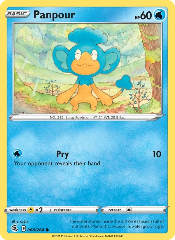 Carta Pokémon Panpour 68/264 Fusion Strike