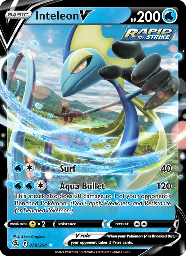 Inteleon V 78/264 Fusion Strike Pokémon Karte