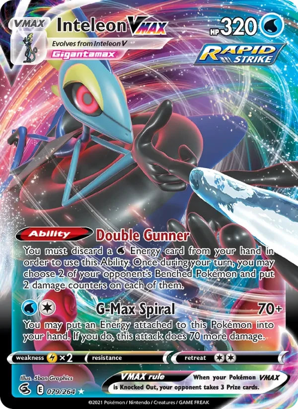 Inteleon VMAX 79/264 Fusion Strike Pokémon card