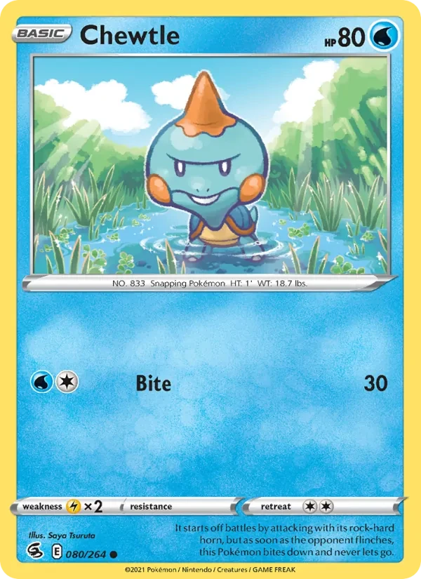 Chewtle 80/264 Fusion Strike Pokémon Karte