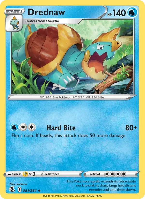 Drednaw 81/264 Fusion Strike Pokémon card