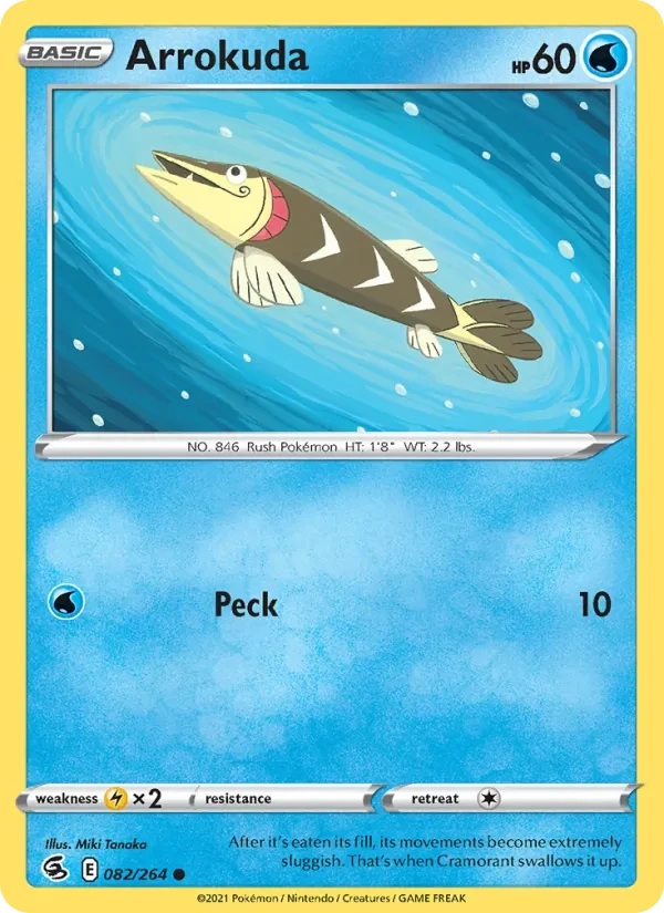 Arrokuda 82/264 Fusion Strike Pokémon card