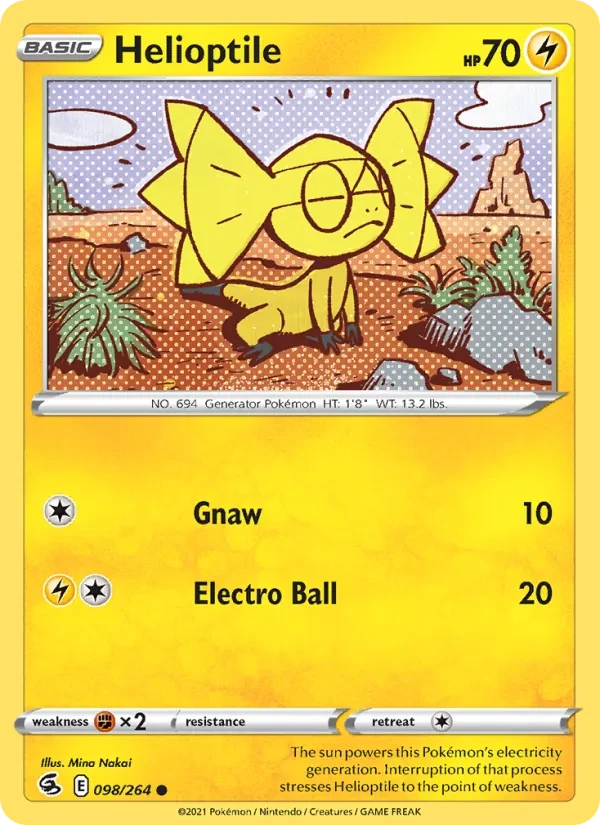 Helioptile 98/264 Fusion Strike Pokémon Karte