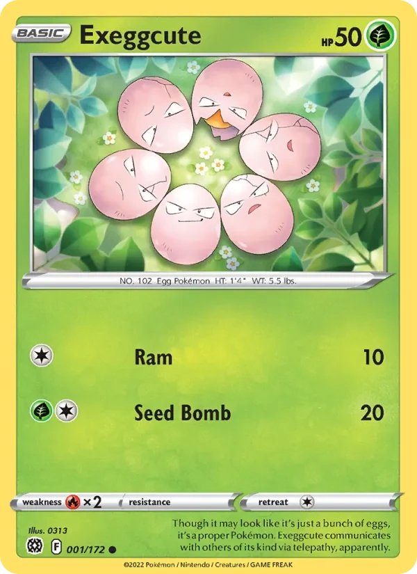 Exeggcute 001/172 Brilliant Stars Pokémon card