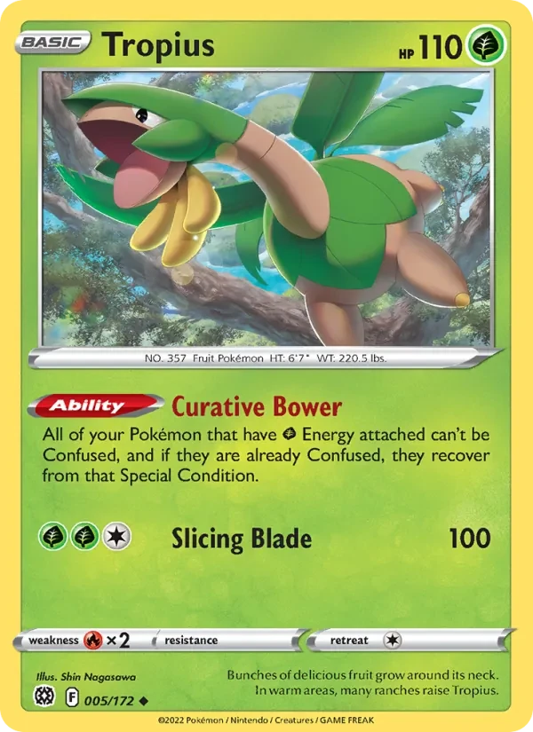 Tropius 005/172 Brilliant Stars Pokémon card