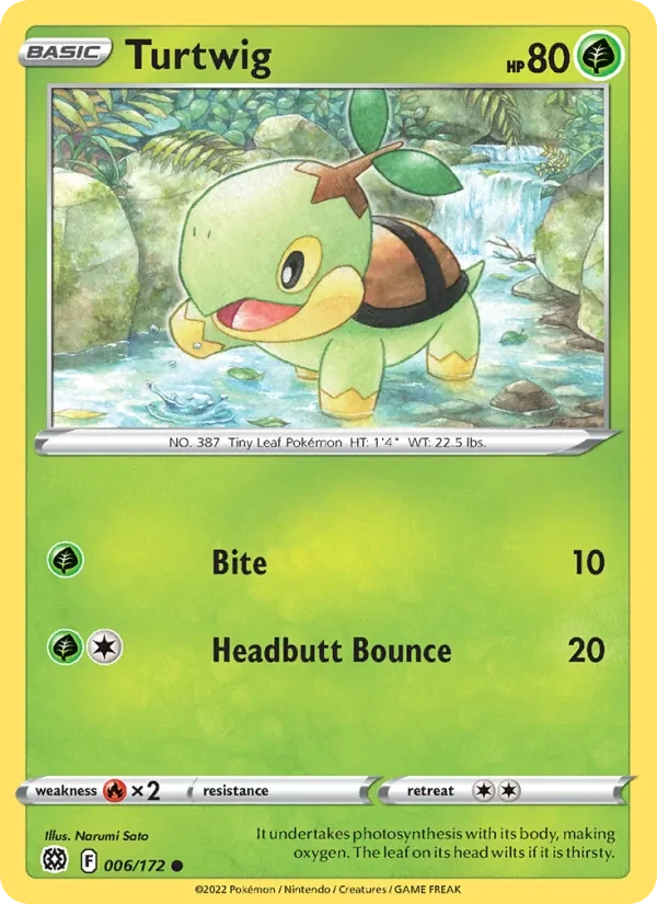 Turtwig 006/172 Brilliant Stars Pokémon card