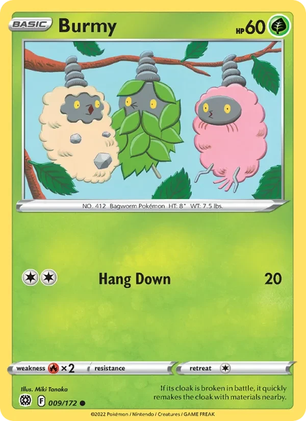 Burmy 009/172 Brilliant Stars Pokémon card