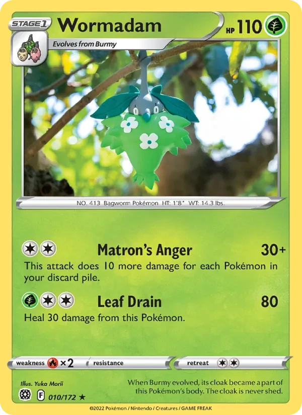 Wormadam 010/172 Brilliant Stars Pokémon card