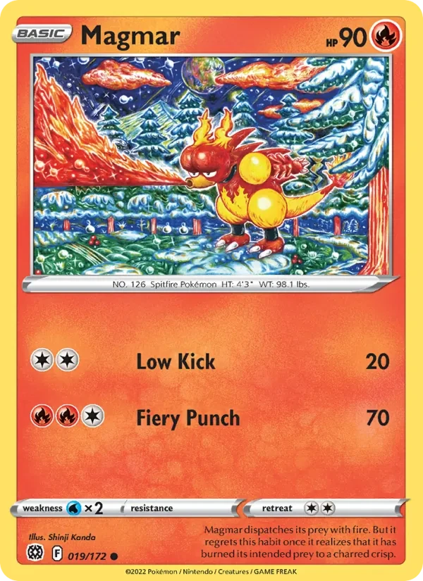 Magmar 019/172 Brilliant Stars Pokémon card