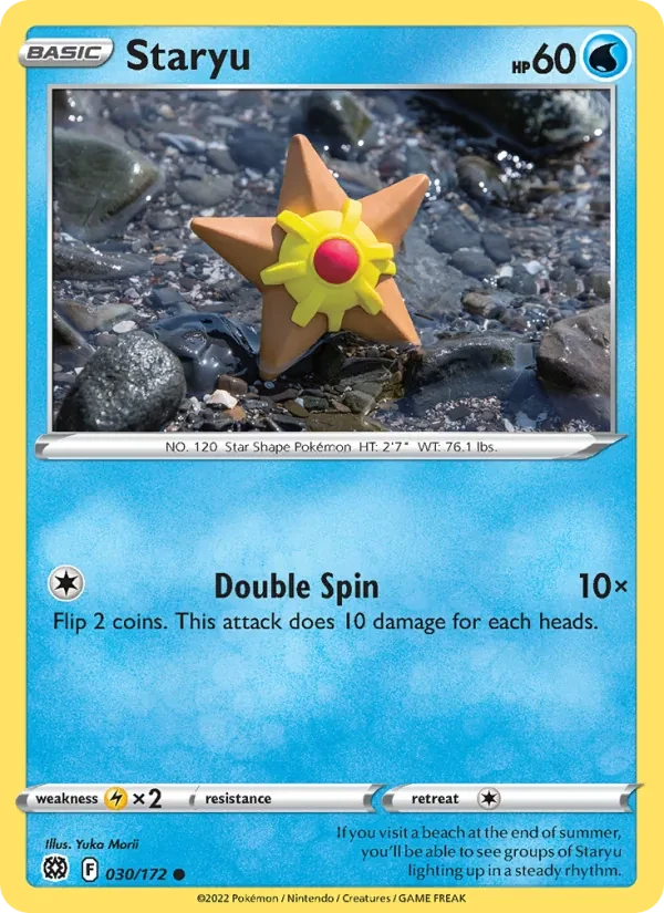 Staryu 030/172 Brilliant Stars Pokémon card
