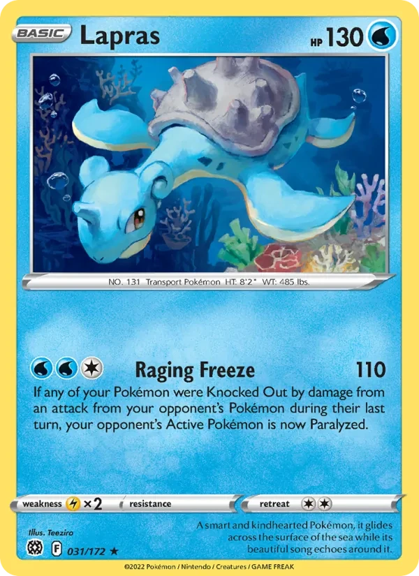 Lapras 031/172 Brilliant Stars Pokémon card