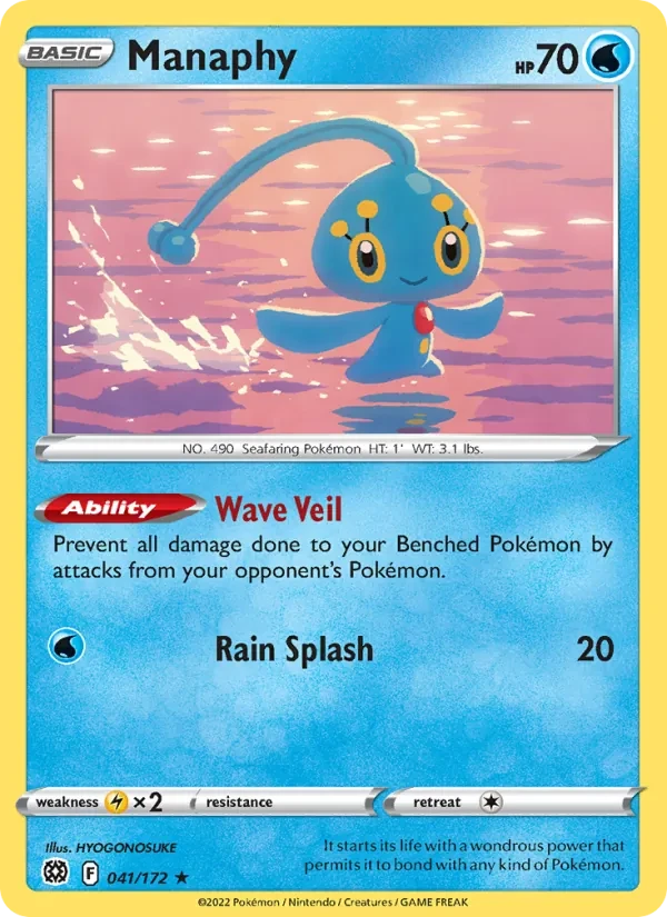 Manaphy 041/172 Brilliant Stars Pokémon Karte
