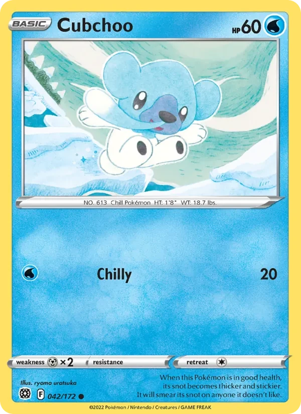 Cubchoo 042/172 Brilliant Stars Pokémon card