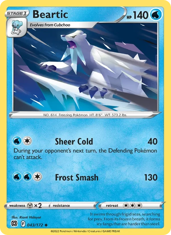 Beartic 043/172 Brilliant Stars Pokémon card