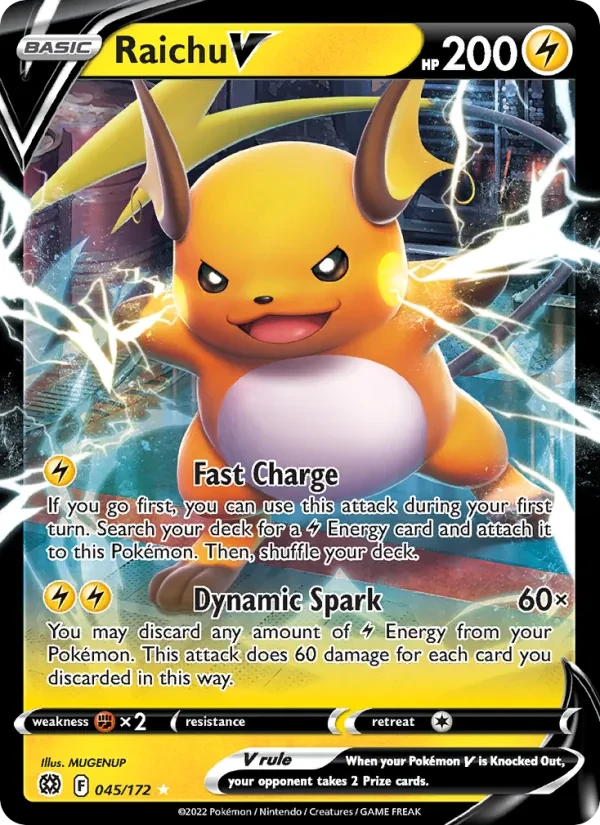 Raichu V 045/172 Brilliant Stars Pokémon Karte