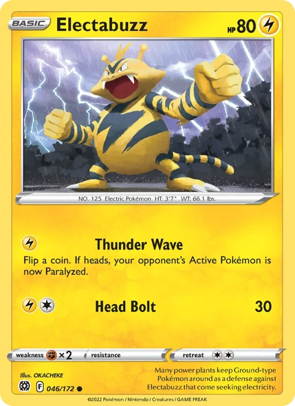 Electabuzz 046/172 Brilliant Stars Pokémon card