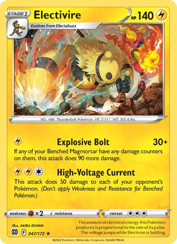 Electivire 047/172 Brilliant Stars Pokémon Karte