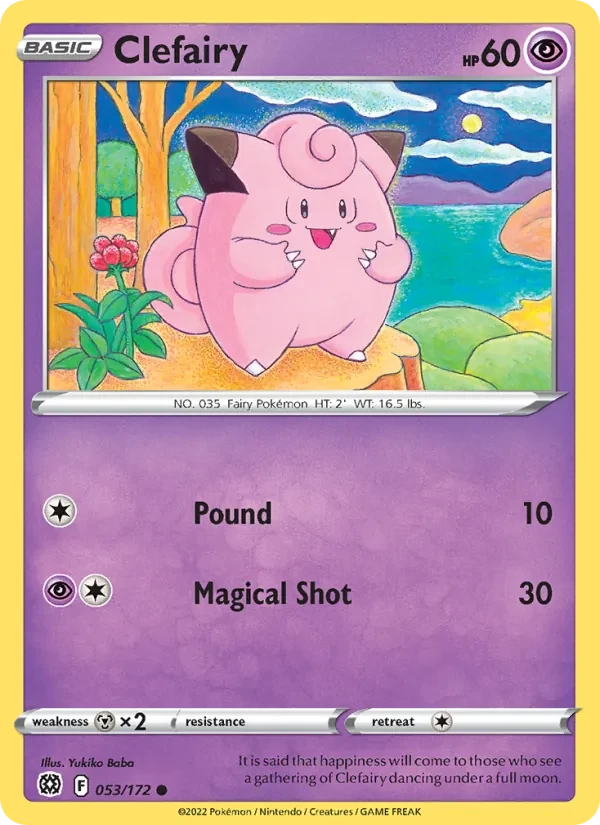 Clefairy 053/172 Brilliant Stars Pokémon card