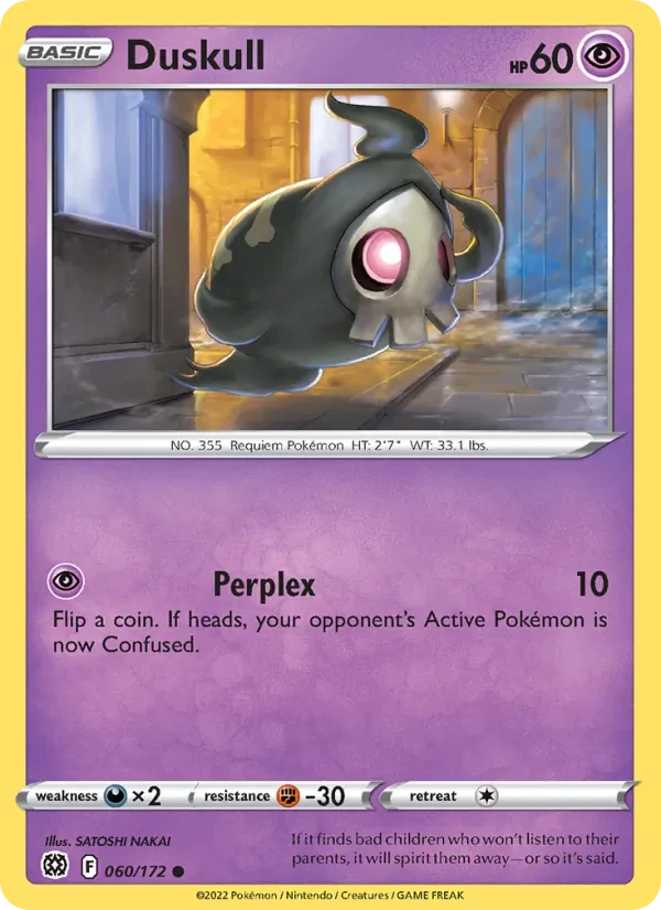 Duskull 060/172 Brilliant Stars Pokémon card