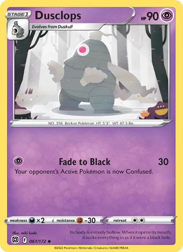 Dusclops 061/172 Brilliant Stars Pokémon card