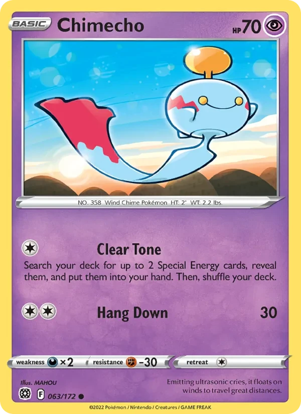 Chimecho 063/172 Brilliant Stars Pokémon card