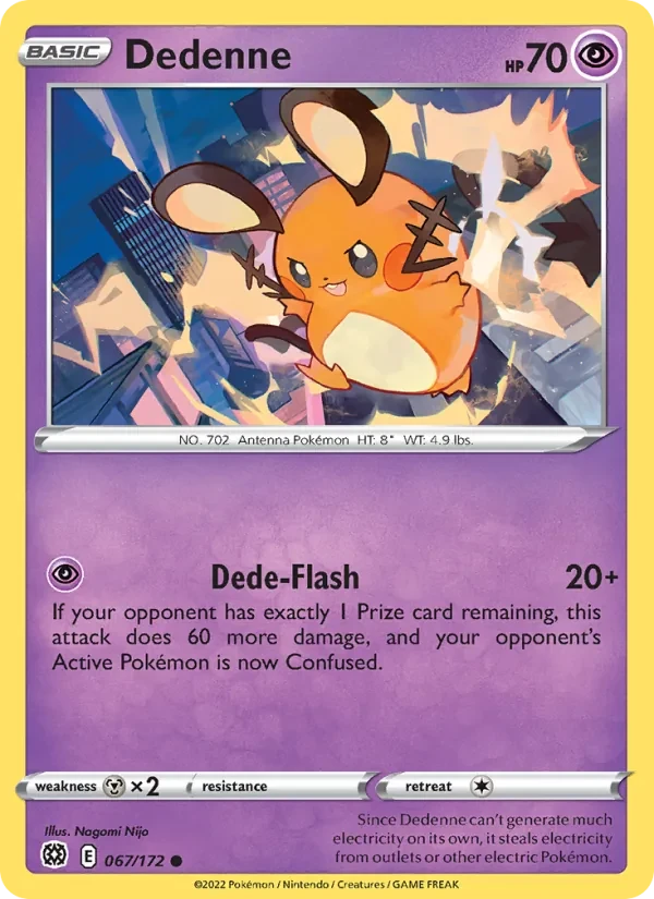 Dedenne 067/172 Brilliant Stars Pokémon card