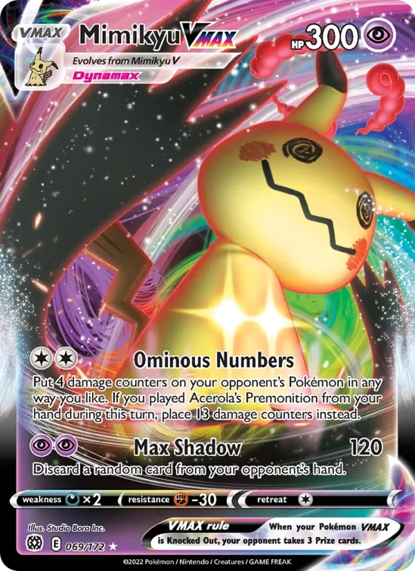 Mimikyu VMAX 069/172 Brilliant Stars Pokémon card