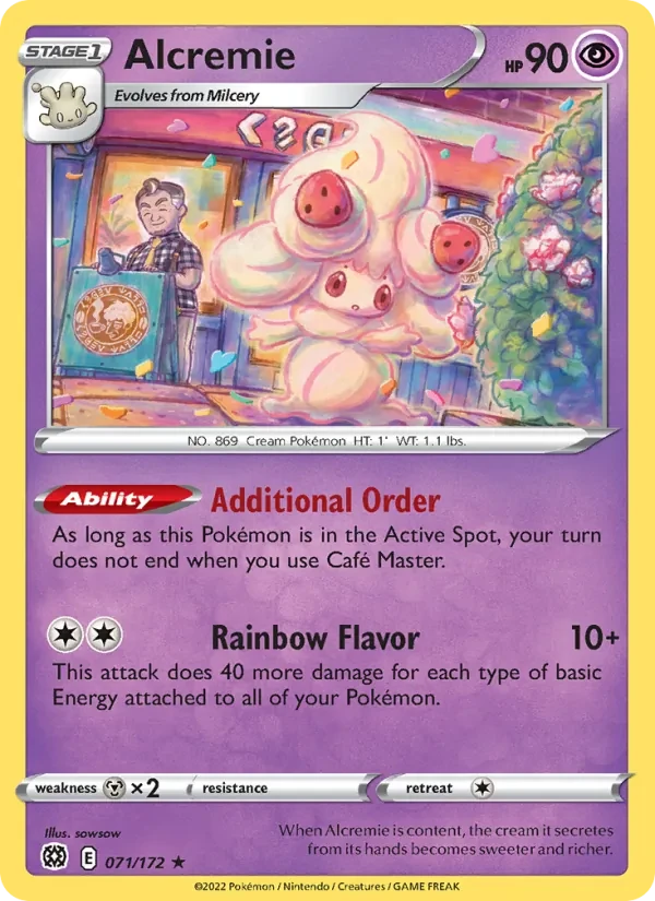 Alcremie 071/172 Brilliant Stars Pokémon Karte