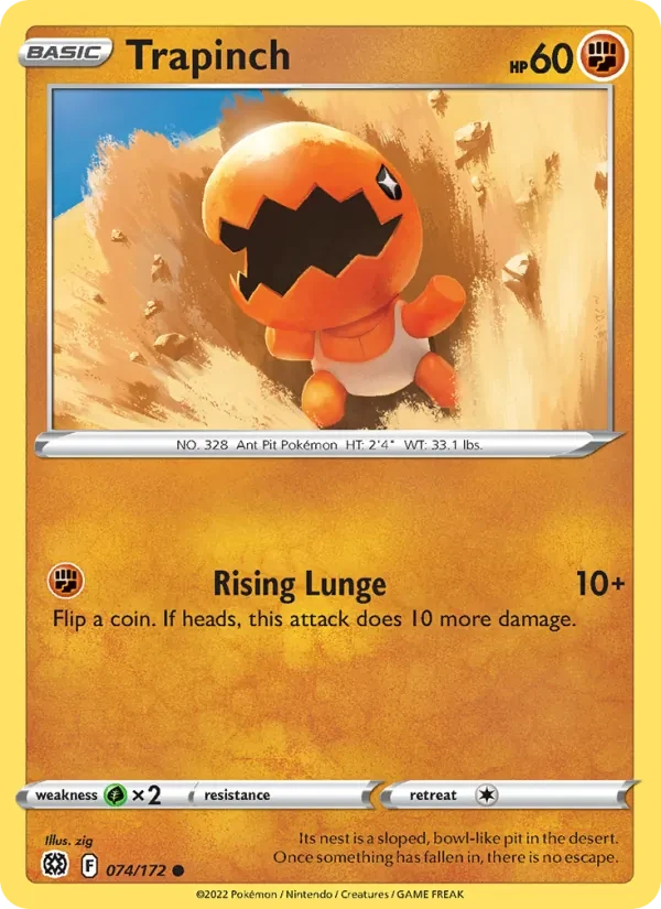 Trapinch 074/172 Brilliant Stars Pokémon card
