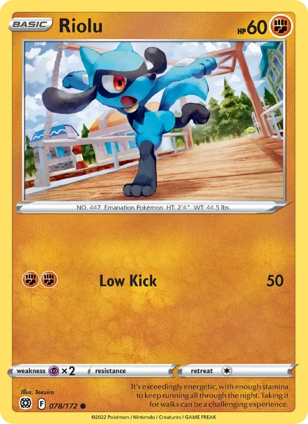 Riolu 078/172 Brilliant Stars Pokémon Karte