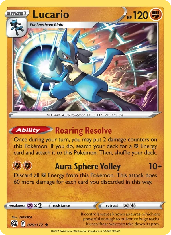 Lucario 079/172 Brilliant Stars Pokémon Karte