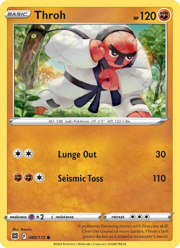 Throh 080/172 Brilliant Stars Pokémon card