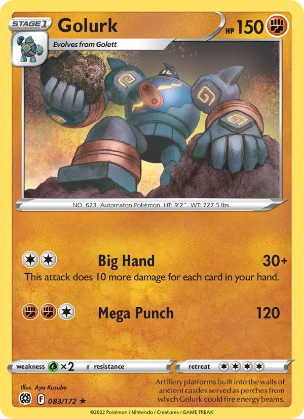 Golurk 083/172 Brilliant Stars Pokémon card