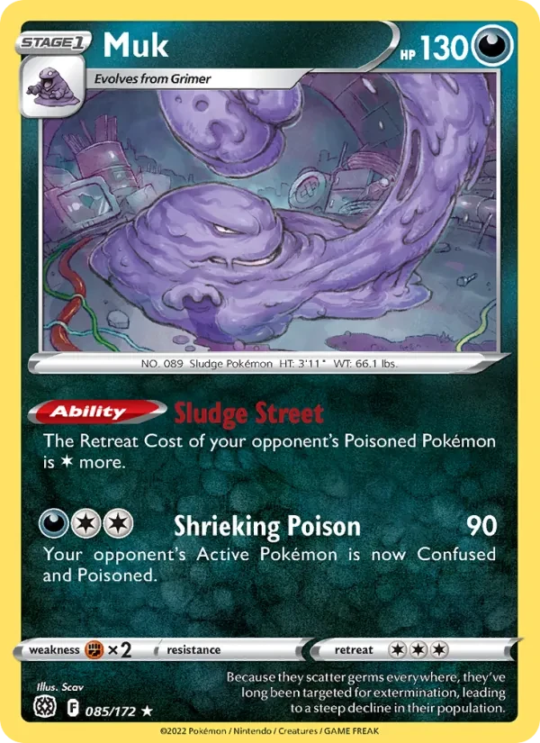 Muk 085/172 Brilliant Stars Pokémon Karte