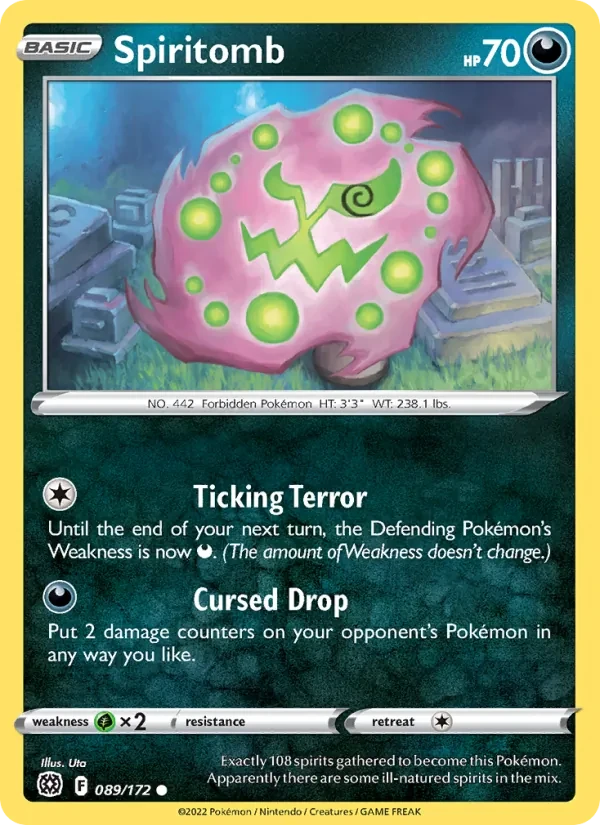 Spiritomb 089/172 Brilliant Stars Pokémon card