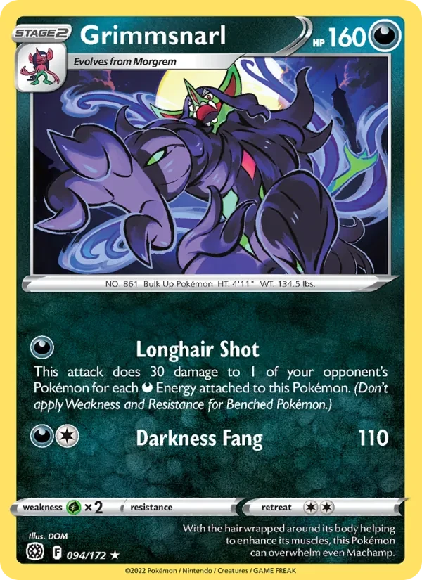 Grimmsnarl 094/172 Brilliant Stars Pokémon card